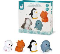 JANOD 4 X Polar Animali Bagno Squirters Set Nuovo IN Scatola Btah Toys 10M+