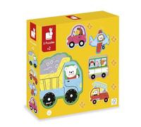Janod - 5 puzzle evolutivi a tema strumenti musicali - Puzzle evolutivo per bambini da 2 a 10 pezzi - Sviluppa la motricità fine e la logica - Gioco educativo dai 24 mesi