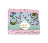 Janod 7 Creare-Tema Fées-Les Ateliers Bijoux-Ecrin Incluso-Kit Loisir Créatif Enfant-Apprendimento motricità fine e concentrazione-da 6 anni-J09176, J09176