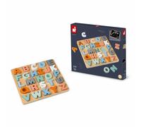 JANOD Alfabeto Puzzle Giocattolo IN Legno Double Sided Lavagna Nera Per 2-6 Anni