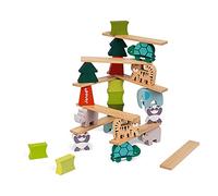 Janod - Animali Equilibristi - Gioco di Equilibrio - Giocattolo Educativo e Didattico - Motricità Fine - Collaborazione WWF - Certificato FSC - Da 2 Anni in Su, J08613