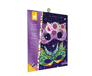 Janod - Astuccio Maschere Mosaici - Les Ateliers du Calme - Kit Creativo per Il Tempo Libero dei Bambini - Sviluppo della Motricità Fine e della Concentrazione - Dall'Età di 7 Anni, J07956