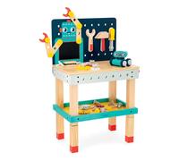 Janod - Grande Banco da Lavoro Robot Brico'Kids - Set Bricolage per Bambini - 51 Accessori + 3 Utensili + 1 Robot - Gioco di Imitazione - Sviluppa Le Abilità Fino-Motorie - dai 36 Mesi, J06457