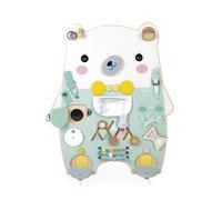 Janod Busy Board Ourson-20 Grande Tavolo di attività in Legno-Ideale per Lo Sviluppo della motricità fine, la curiosità e la destrezza-Altezza 60 cm-da 18 mesi-J05162, J05162