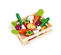 Janod - Cassetta 12 Verdure (Legno), Set per Tè Delle Bambole, Set per Cucina, Accessori per Mercato, Giocattolo Di Imitazione - Da 3 Anni in su, J05611