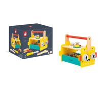 Janod Cassetta degli Attrezzi Robot Brico'Kids-Set Bricolage per Bambini-25 Accessori + 3 Utensili-Gioco di Imitazione-Sviluppa Le Abilità Fino-Motorie-dai 36 Mesi, J06455, Multicolore