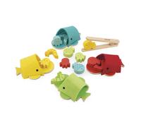 Janod - Abbinamento Colori Balena - Giocattolo Multisensoriale in Legno - 17 Pezzi Inclusi - Gioco Educativo Abilità Fino-Motorie - Certificato FSC - Vernice ad Acqua - Dai 2 Anni, J08276