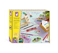 Janod- Cofanetto Pop Fai-da-Te 13 Gioielli Si aprono in Perline e Un Telaio, Multicolore, J07999