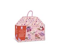 Janod Cofanetto 6 Barrettes da Creare-Giardino Fiorito-Les Ateliers Bijoux-Kit per Il Tempo Libero Bambini-capacità motorie e Creative-dai 5 anni-J09179, 14 cm x 16.5 cm x 4 cm, J09179