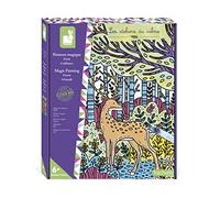 Janod - Cofanetto Pittura Magica Foresta - Les Ateliers du Calme - Kit Attività Creative Bambini - 6 Quadretti da Colorare - Abilità Fino-Motorie e Concentrazione - Dai 6 Anni, J07874