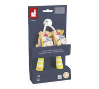 Janod saltare regolabile per bambini-Maniglie in legno con testa di unicorno-Corda da 2 m-Ideale per il gioco attività all'aperto-Da 3 anni-J03377, Multicolore, J03377