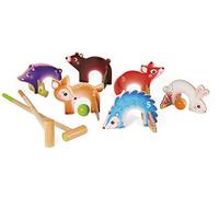 Janod - Forest Animals Croquet Wood Game - Outdoor Game - For children from the Age of 3 J03207, Multicolored