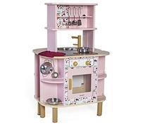 Janod Legno per Bambini Twist-Cucina a Due Lati-8 Accessori Inclusi-Forno, Manopole Girevoli, Piastra Sonora-dai 3 Anni, J06616, Colore Pink, Medium