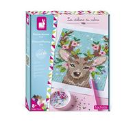 Janod- Diamond Painting Pittura Diamante Cervo, Multicolore, J07948