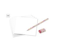 Janod - Disegno passo dopo passo - Imparare a disegnare - 20 modelli Kawaii - Kit di disegno per bambini - Apprendimento del disegno e della concentrazione - Da 6 anni - J09156