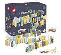 Janod - Domino in Legno Sweet Cocoon - Giocattolo Didattico e Prima Infanzia Dipinto Ad Acqua - Gioco di Abilità - Motricità Fine e Concentrazione - A Partire da 3 Anni, J04404