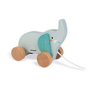 Janod - Elefante da Trascinare in Legno - Giocattolo da Trascinare Prima Infanzia - Motricità e Immaginazione - Collaborazione WWF - Certificato FSC - Da 1 Anno in SU, J08609
