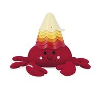 Janod Eremita Bernard Giocattolo da Bagno Paglia di Grano-Peluche 6 Tazze forate-Divertimento Acquatico per Bambini-da 10 mesi-J04734, J04734