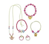 Janod 6 Gioielli da Creare-Tema Papillons-Les Ateliers Bijoux-Kit per Il Tempo Libero Creativo dei Bambini-capacità motorie e di concentrazione-da 6 anni-J09172, J09172
