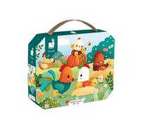 Janod - Puzzle Benvenuti nella Fattoria - Puzzle 20 Pezzi in Cartone FSC - Gioco Educativo - Sviluppa la Pazienza e la Manualità - Fabbricato in Francia - Dai 24 Mesi, J03320