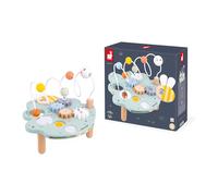 Janod - Tavolo Multiattività Sweet Cocoon - 5 attività Prima Infanzia - Multisensoriale - Sviluppa Le Abilità Fino-Motorie - Foglia Multiattività in Legno FSC - dai 18 Mesi, J04056