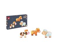 Janod - Funny Magnets Animali della Fattoria - Giocattolo Didattico Magnetico in Legno - Manipolazione e Destrezza - Da 18 Mesi, J08058