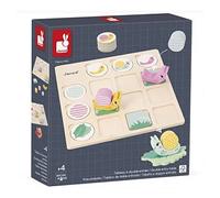 Janod - Gamma Pedagogia - Tabella a Doppia Entrata - 18 Accessori in Legno FSC + 57 Carte - Gioco Educativo per Bambini - Dai 4 Anni, J05086