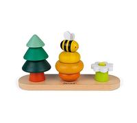 Janod - Giocattolo della Foresta in Legno 10 Pezzi - Giocattolo Didattico Prima Infanzia - Impilamento e Incastro - Motricità Fine - Collaborazione WWF - Certificato FSC - A Partire da 1 Anno, J08635
