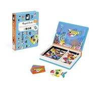 Janod - Magnéti'Book Pesci Tropicali - Gioco educativo Magnetico 30 magneti + 10 Modelli - Giocattolo per Bambini in Cartone FSC - Sviluppa la destrezza e l'immaginazione - dai 3 Anni