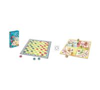 Janod - Gioco degli Omini + Gioco della Dama - 2 giochi in 1 - Giochi classici - Ideale come regalo e per feste di compleanno - Dai 4 anni in su