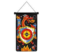 Janod - Gioco di Freccette Magnetiche a Tema Draghi e Cavalieri - Fronte-Retro - Gioco di Abilità - Sviluppo dell’Agilità e della Concentrazione - 6 Freccette - Dall'Età di 4 Anni, J02084