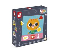 Janod Gioco delle Routine e dei rituali Magnetica Organizza la Tua Vita Quotidiana-7 schede Modello educative-1 Lavagna magnetica-30 magneti-da 2 Anni, J05446