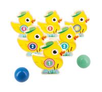Janod – Set Birilli Applepop – Gioco d'Abilità 6 Anatroccoli + 2 Bocce, Legno FSC, dai 3 anni