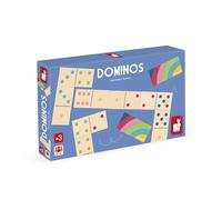 Janod - Gioco di domino in legno per bambini - 28 pezzi per ore di gioco - Giocattolo classico in legno dai 3 anni
