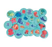 Janod - Gioco di Memoria Cuccioli - Gioco da Bagno - 24 Pezzi Galleggianti - Gioco di Memoria per Bambini - Giocattolo Evolutivo - dai 24 Mesi, J04723