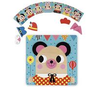 Janod - Gioco Educativo Magnetico - 30 Pezzi Magnetici Giganti - Sviluppa la Motricità Fine - Gioco Didattico in Legno - Da 2 Anni in Su, J08035