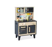 Janod - Grande Cucina Mozaïc - Giocattolo in Legno per Bambini - Attrezzata Sonora e Luminosa - con 3 Accessori + 3 Scatole Alimentari in Cartone - Da 3 a 8 Anni, J06609