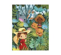 Janod Pièces Inspiré de Rousseau-Puzzle 100 Pezzi Bambino-Gioco educativo-Sviluppa pazienza e destrezza-Certificato FSC-Da 6 anni, J02550, Multicolore