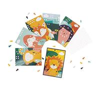 Janod - I Miei Primi Mosaici in Legno - Giocattolo Multisensoriale - 7 Cartoline Forate e 70 Chiodini in Legno - Apprendimento Colori e Motricità - Vernice ad Acqua - Dai 3 Anni, J08278