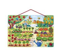 Janod - il Mio Giardino Magnetico - Giocattolo Educativo Didattico in Legno - 70 Magneti Inclusi - A Partire da 3 Anni, J05463
