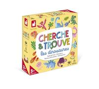 Janod - Il Mio Primo Gioco di Ricerca e Scoperta - Gioco educativo - Riflessione sul Tema dei Dinosauri - Gioco da Tavolo per Bambini dai 3 Anni in su con Carte e Accessori in Legno