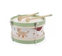 Janod - Il Mio Primo Tamburo in Legno Sunshine - Strumento Musicale per Bambini - Gioco di Imitazione e Stimolazione Musicale - Vernice ad Acqua - Dai 18 Mesi, J07617