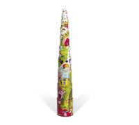 Janod J02918 Round Stacking Pyramid 10 cubes, Magic Tree