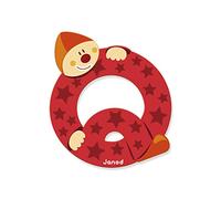 Janod J04558 Q Party B004XS8HOG Wooden Clown Letter, Multi-Coloured, One Size
