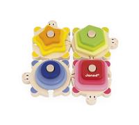 Janod Giocattolo Tartarughe Impilabili i Wood Multicolore 18 mesi-3 anni Bambini