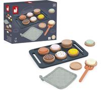 Janod Laboratorio Legno-Kit da Forno-Vassoio per Biscotti con Guanto e spatola-Giocattolo imitativo Accessori da Cucina Ideali per Bambini-da 3 anni-J06643, J06643