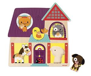 Janod J07078 Puzzle Musicale, Legno, i Miei Piccoli Amici
