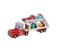 Janod J08572 - Story, Camion Bisarca con 4 Vetture, Legno - NUOVO