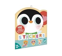 Janod-Janod-100 Grandi-Ideali dai 18 Mesi-Tema Animali-Tempo Libero Creativo per Bambini-capacità motorie Fini e concentrazione-J09193, 100 Adesivi, J09193