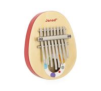 Janod- Gamma Legno Confetti-Giocattolo Musicale di Imitazione-8 Lamelle Metalliche-Kalimba per Bambini Suoni Dolci-dai 3 Anni, J07642, Multicolore